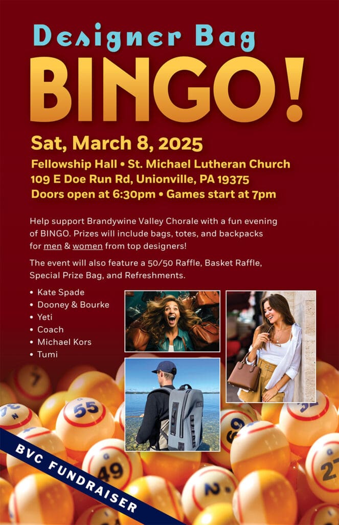 Designer Bag BINGO flyer